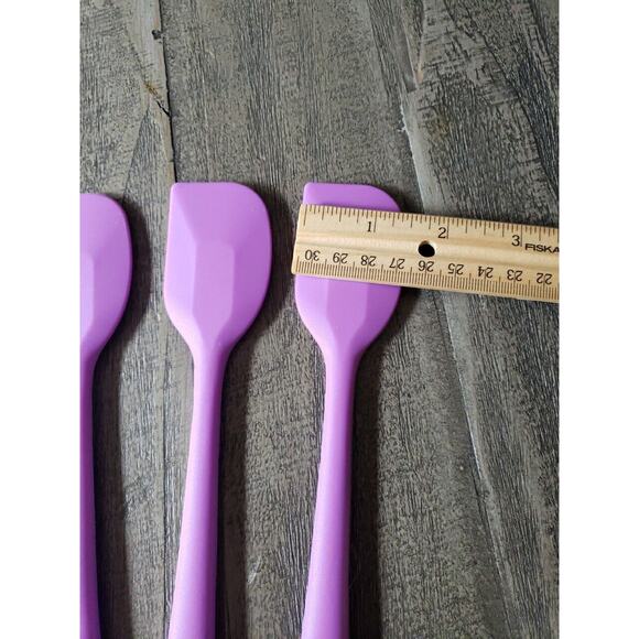 Silicone Spatula 4 pc Purple Kitchen Baking Cooking Food Scraping Spring Easter - Picture 4 of 5